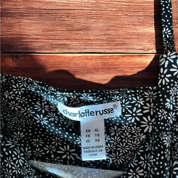 Charlotte Russe black floral dress XL - Picture 3 of 4